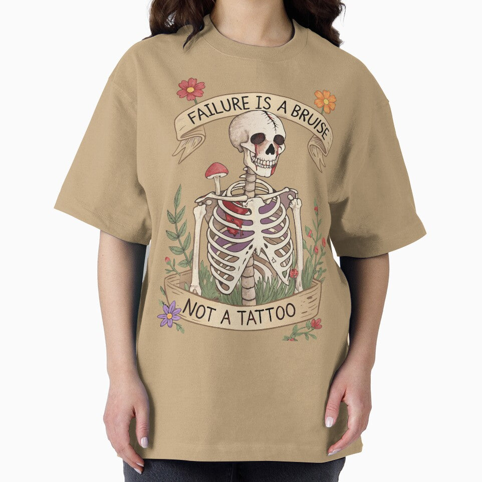 Failure Is a Bruise, Not a Tattoo – Skeleton Resilience Art by pixelated_echoes