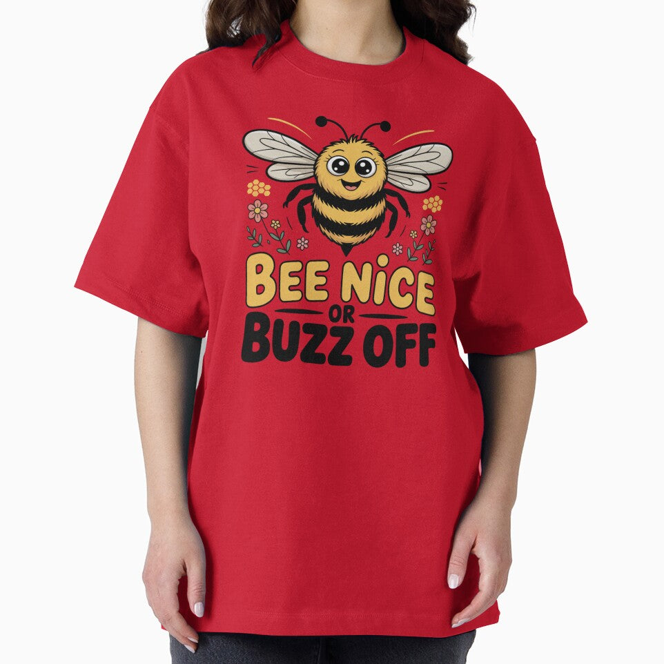 Bee Nice or Buzz Off Flower Design by Peter Stawicki