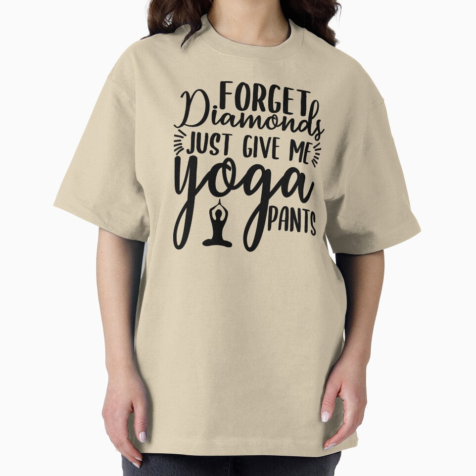 Yoga Quote Forget Diamonds Just Give Me Yoga Pants Motivational Saying by SoccaTamam