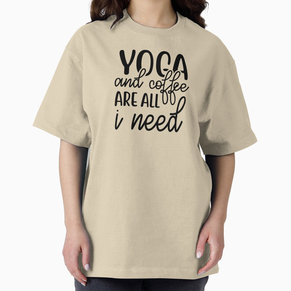 Yoga Quote Yoga and Coffee Are All I Need Motivational Saying by SoccaTamam
