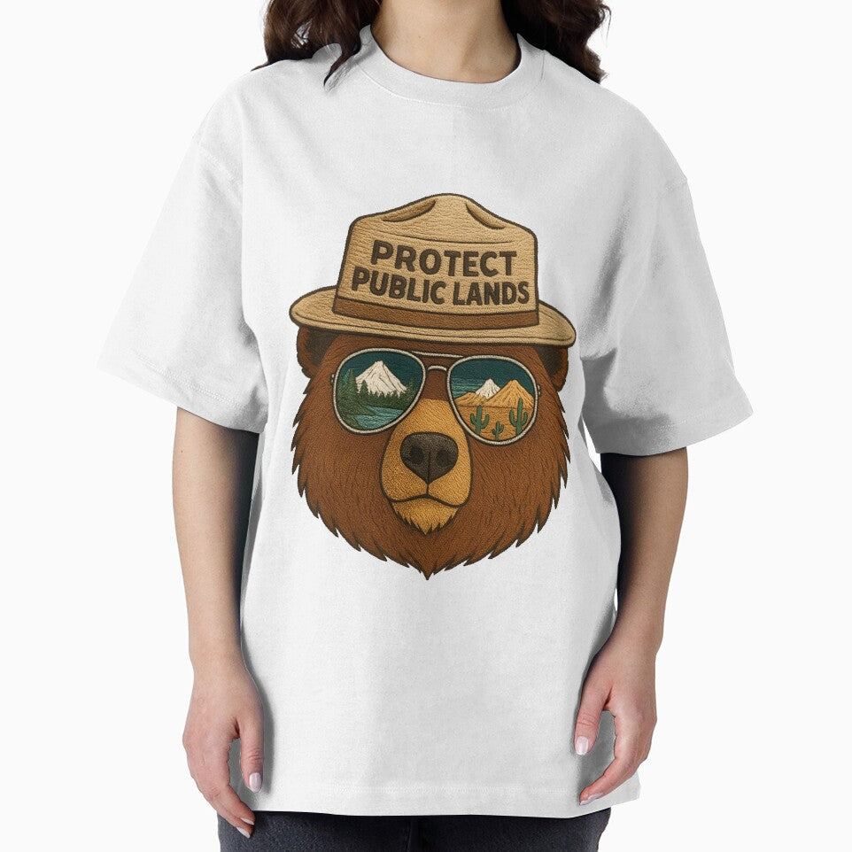 Embroidered Protect our public lands - resist smokey the bear national parks nature hands off forest by SimsimahLaughs