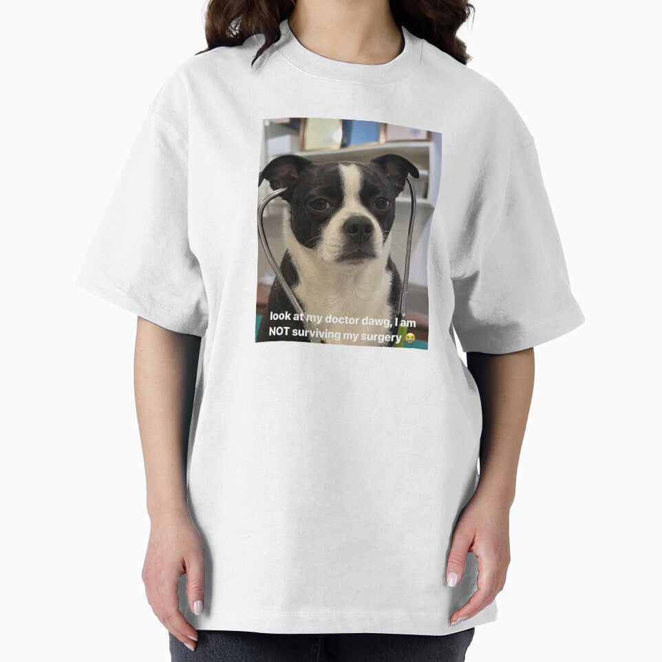Serious Boston Terrier Wearing Medical Stethoscope by Flying Doggo