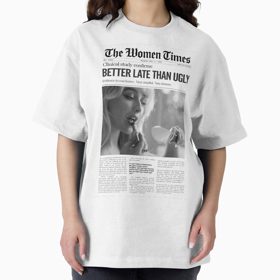 Satire Newspaper Better Late Than Ugly Women Times by GlowinUp Shop