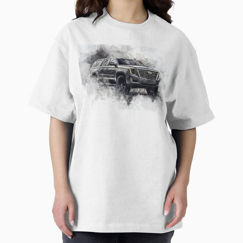 "Grey Cadillac Escalade – Digital Pop Art Print" VI by AutoPopStudio