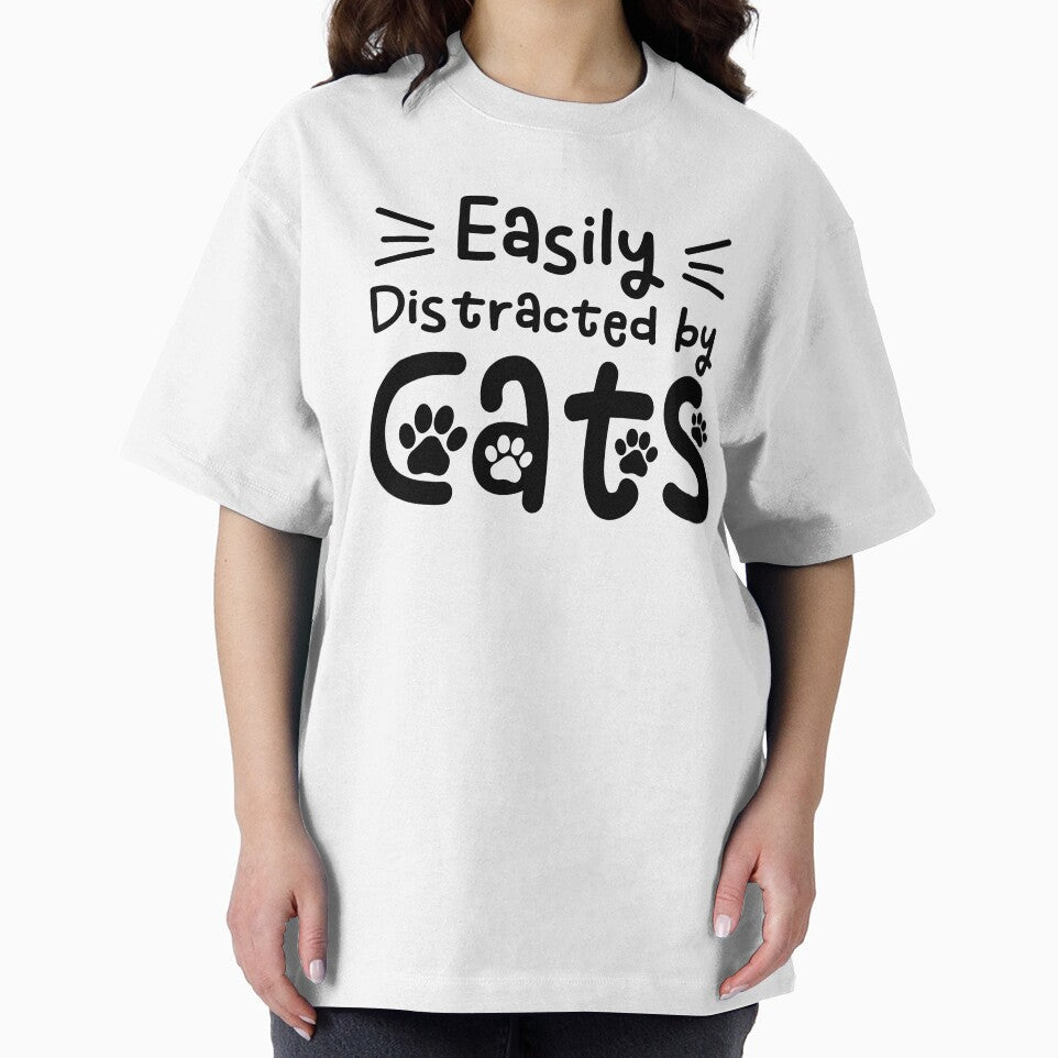 Easily Distracted by Cats Cat Lover Pet Parent Kitty Lover by gunaone-design