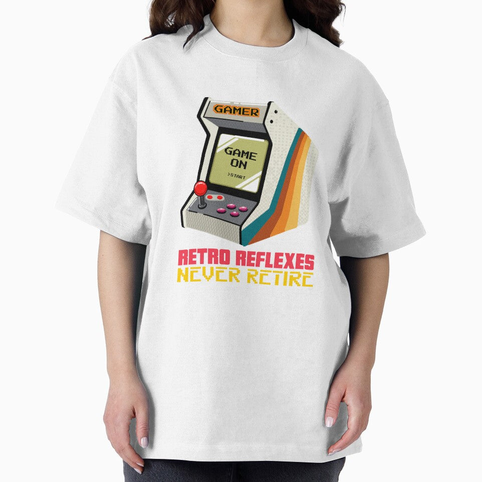 Retro Reflexes Never Retire retro gaming by SquatchPrintsCo