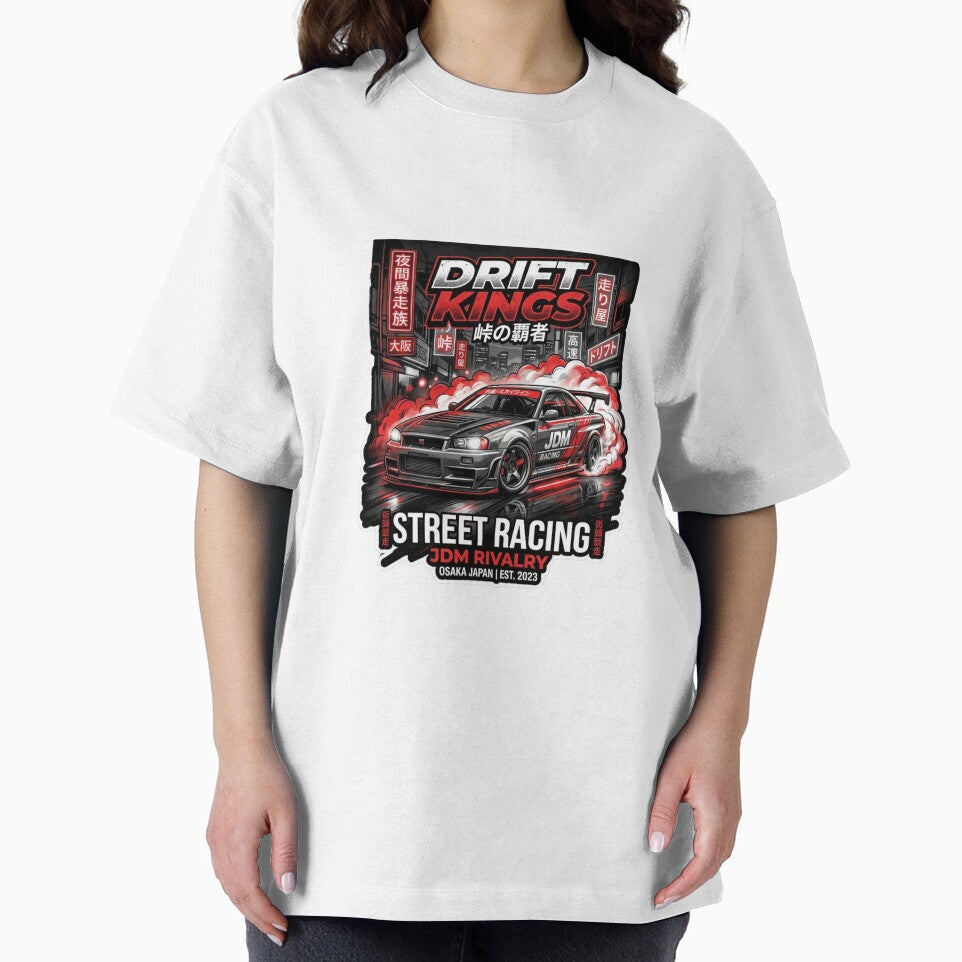 Car Streetwear Oversized Graphic T-Shirt by ZaanaDesign