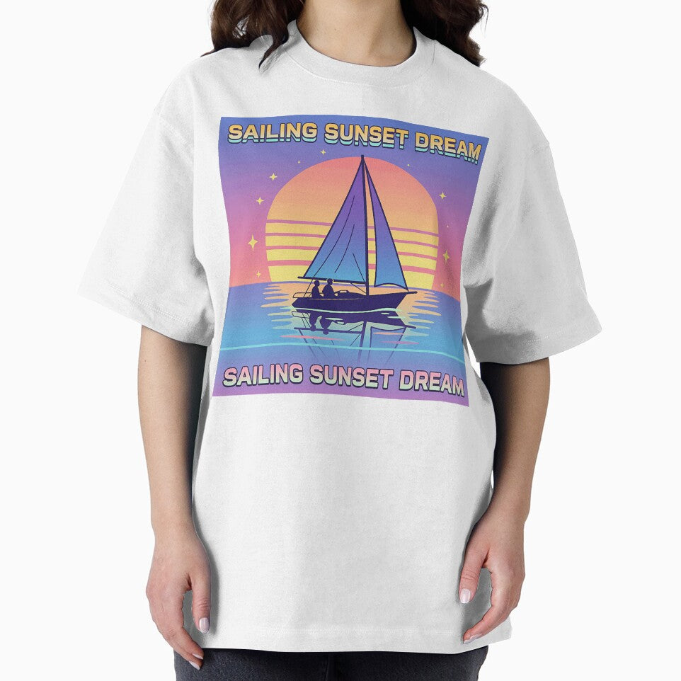 Sailing Sunset Dream Vaporwave Print by DIUMERI