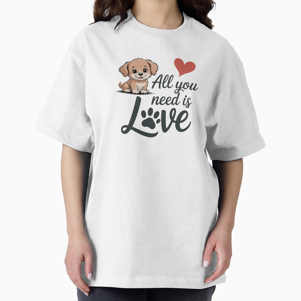 Cute Dog Lover Gift All You Need Is Love Puppy Design by Cool-cat-art