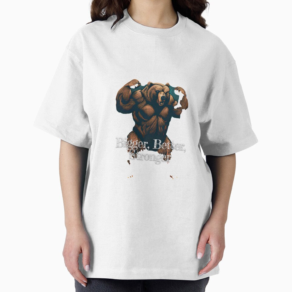 Bigger, Better, StrongerDesignBodybuilding Fitness Gym Workout Exercise Merch Print Design by tengamerx