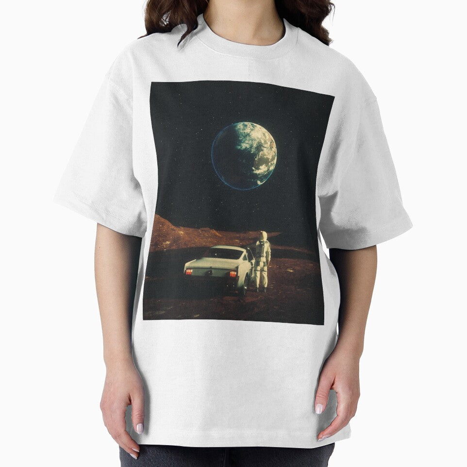 Far From Home - Retro-Futuristic Marsian Astronaut Vintage Car Design Art by Taudalpoi