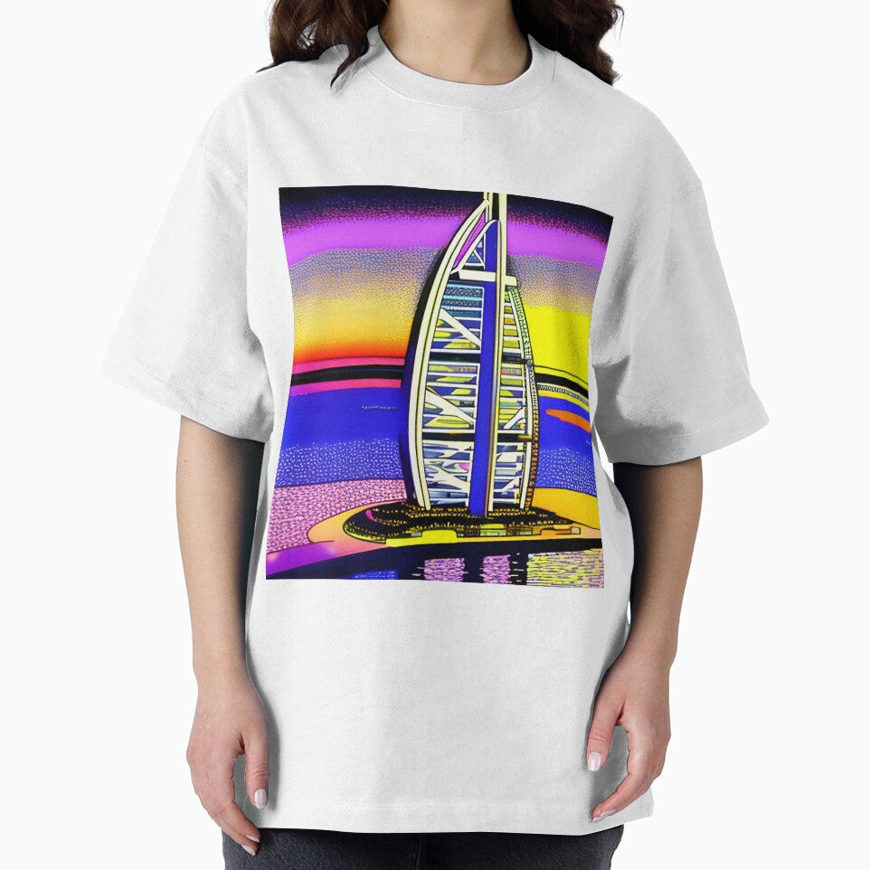 The luxurious Burj Al Arab in retro style by imagenia