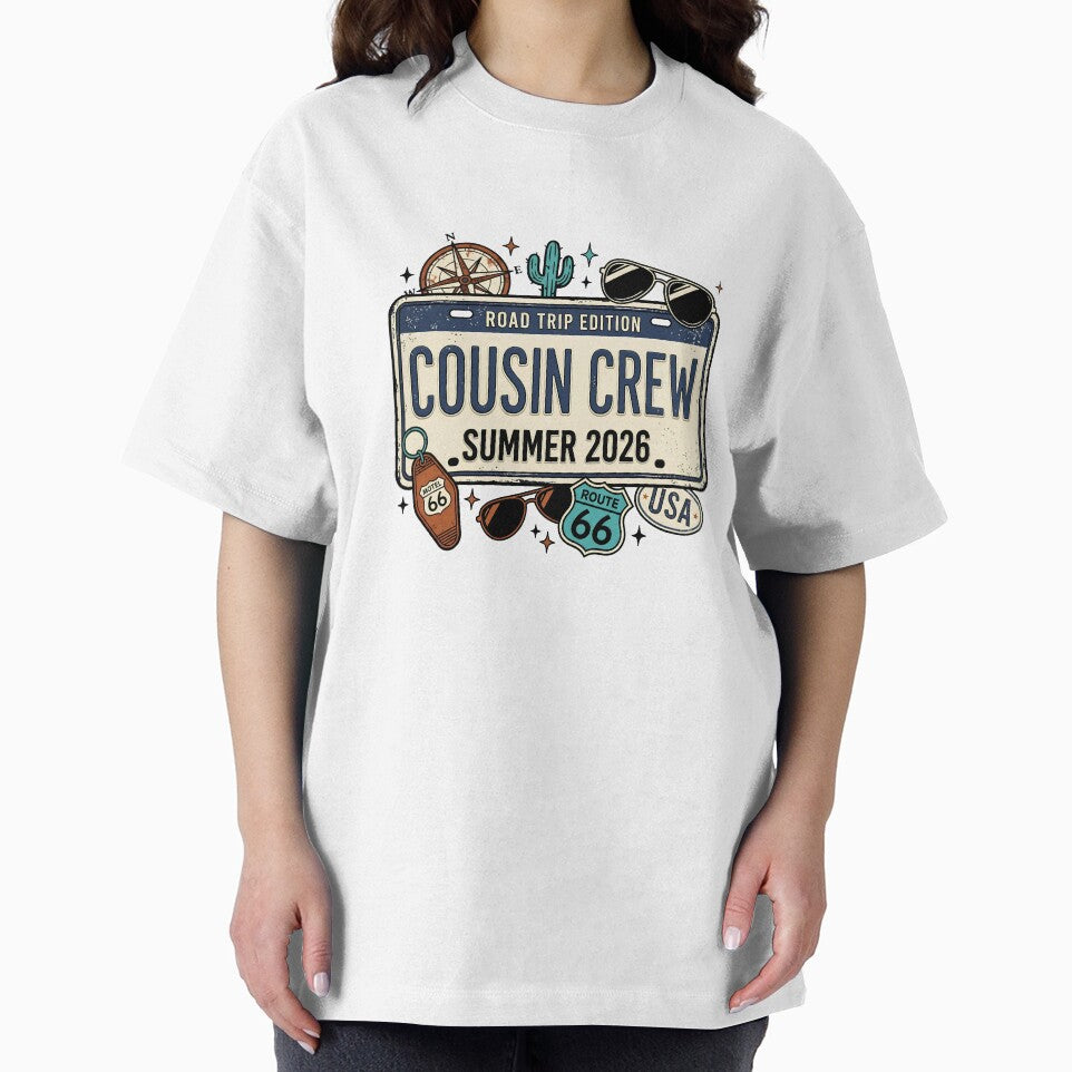 Cousin Crew Summer 2026 Family Vacation Matching Retro Beach Reunion Design by get55shirt