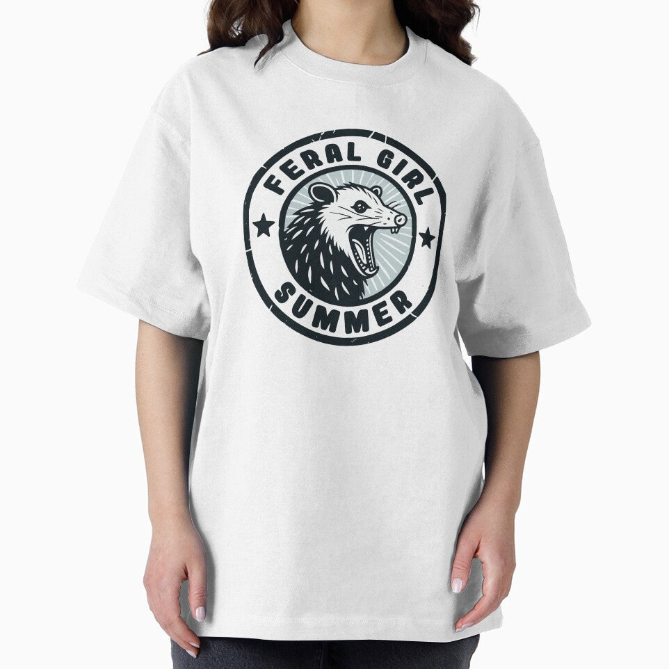Vintage Feral Girl Summer - Funny Opossum by Scaryzz