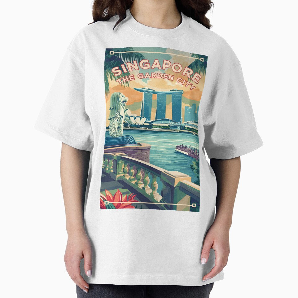 SINGAPORE | Retro-Style World Travel Poster by wallflowerfolio