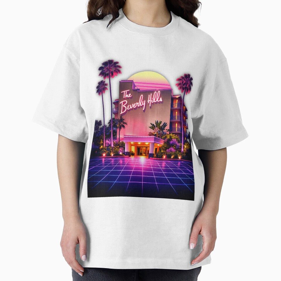 Synthwave The Beverly Hills - Retro Neon 80s Sunset by A E S T H E T A T A G