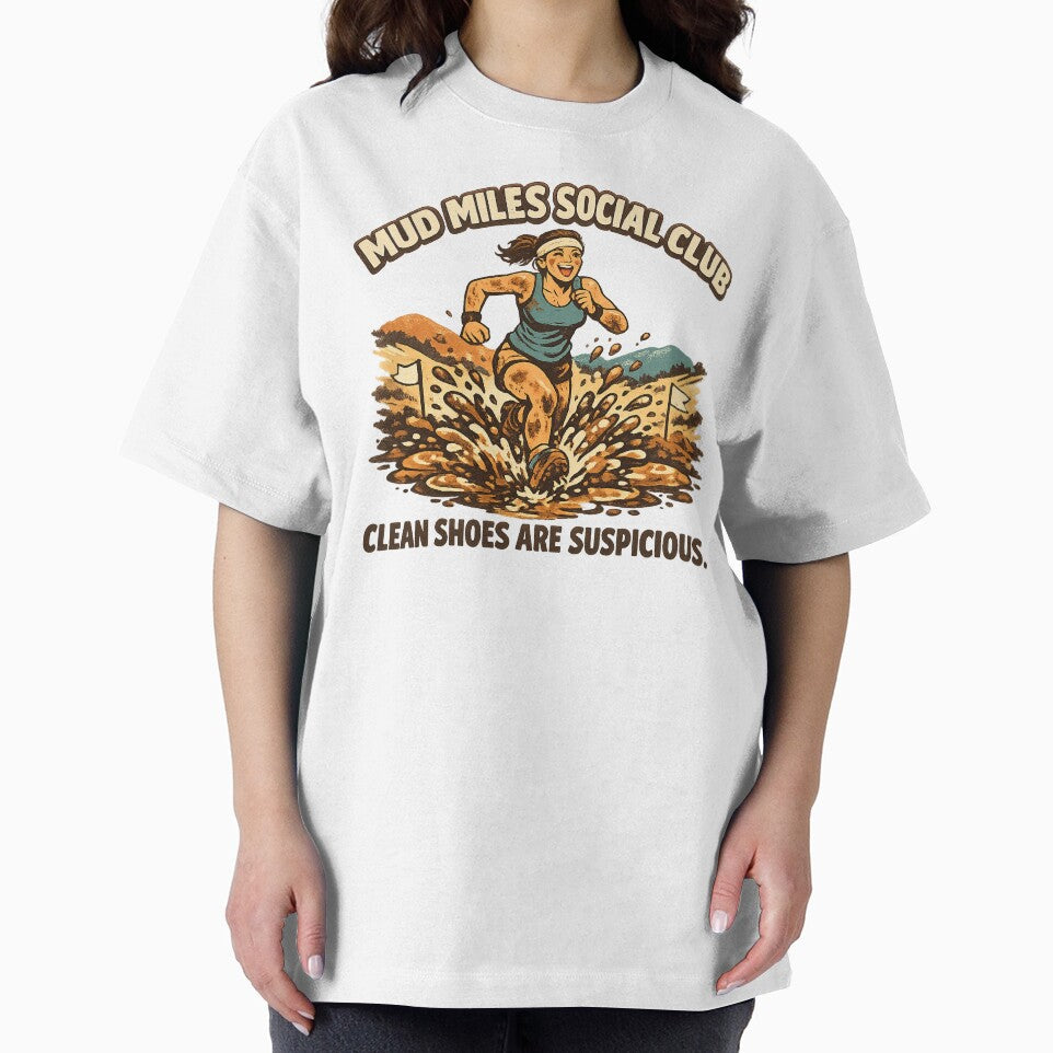 Mud Miles Social Club – Funny Mud Run Obstacle Race Shirt by Concrete Coffee Studio