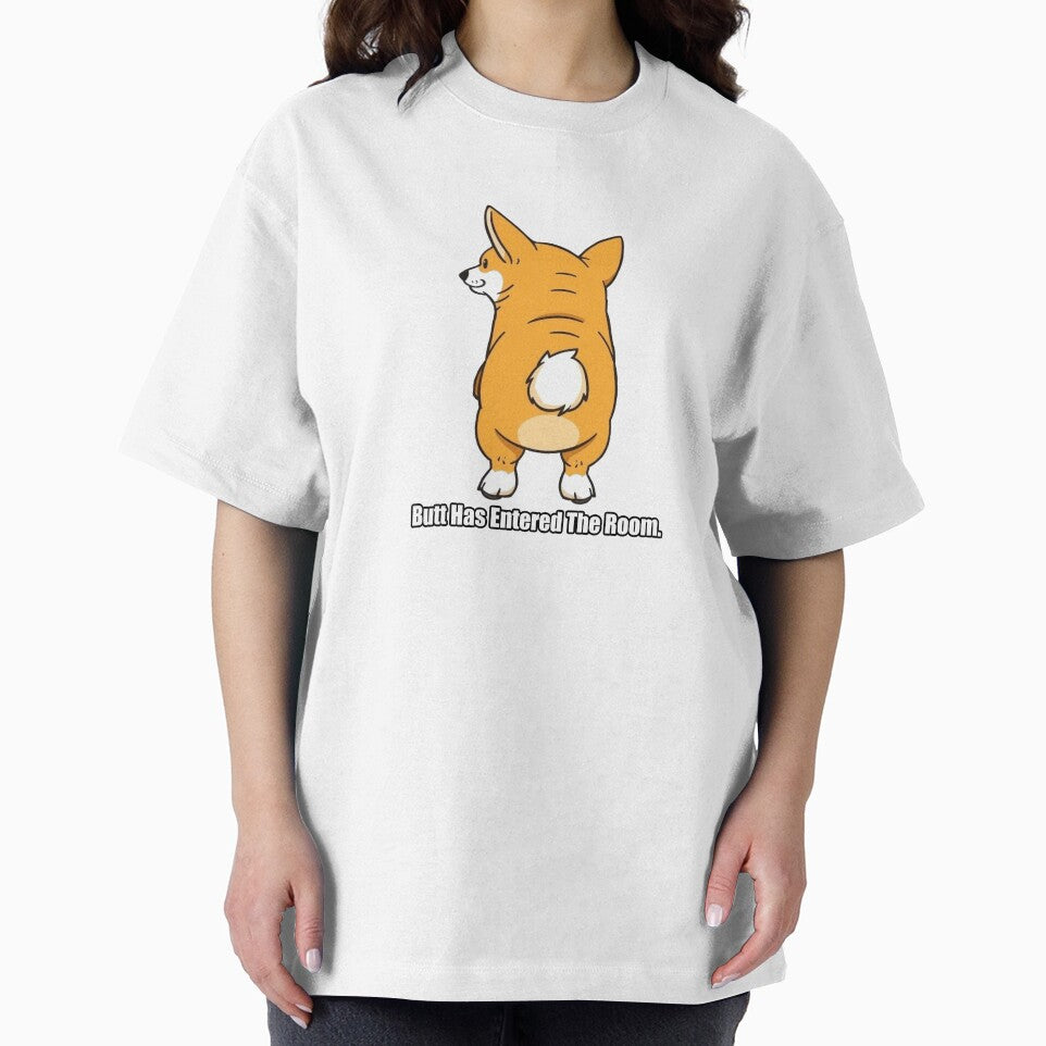 Corgi Sticker - Butt Has Entered The Room - Funny Corgi Gift by pawdrops