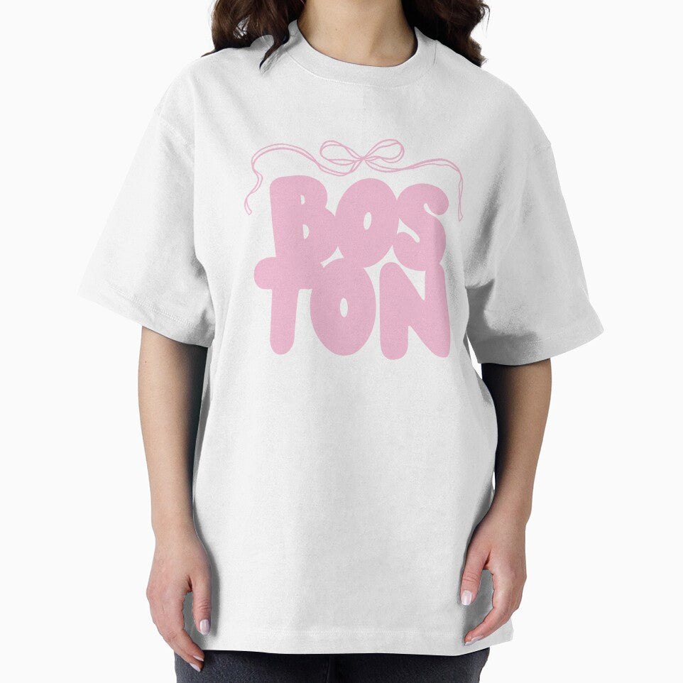 Pink Boston Coquette Bow Letters by DiscoDigitals