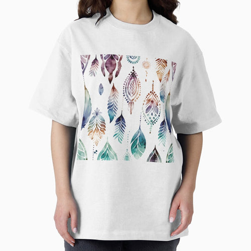 A Delicate Feather Bohemian Watercolor Print - Boho Chic Patterns by GVRDesign