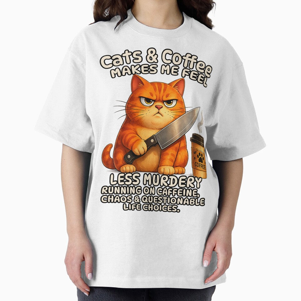 Running On Caffeine Chaos and Questionable Life Choices Funny Grumpy Cat by A-T-H
