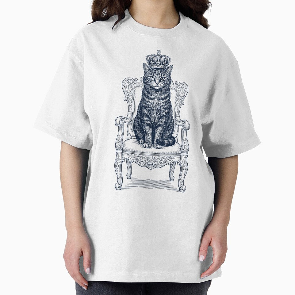 Vintage Cat King Crown Funny Animal Lover by DoodleTortle