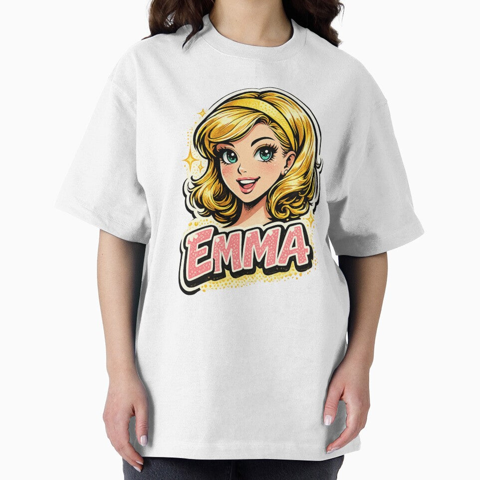 Emma – Cute Girl Name Mascot by AlexLineArt