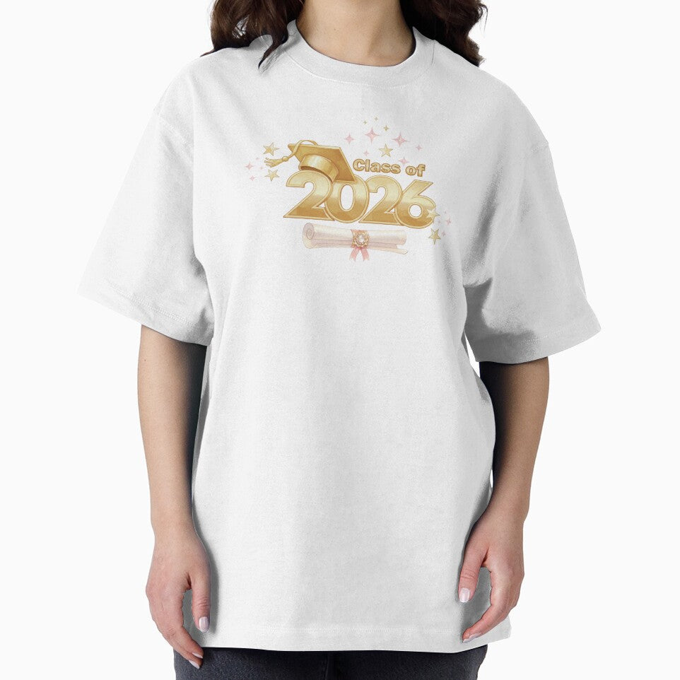Class of 2026 Graduate with Gold Graduation Hat, Diploma & Stars II by JeweledDesigns