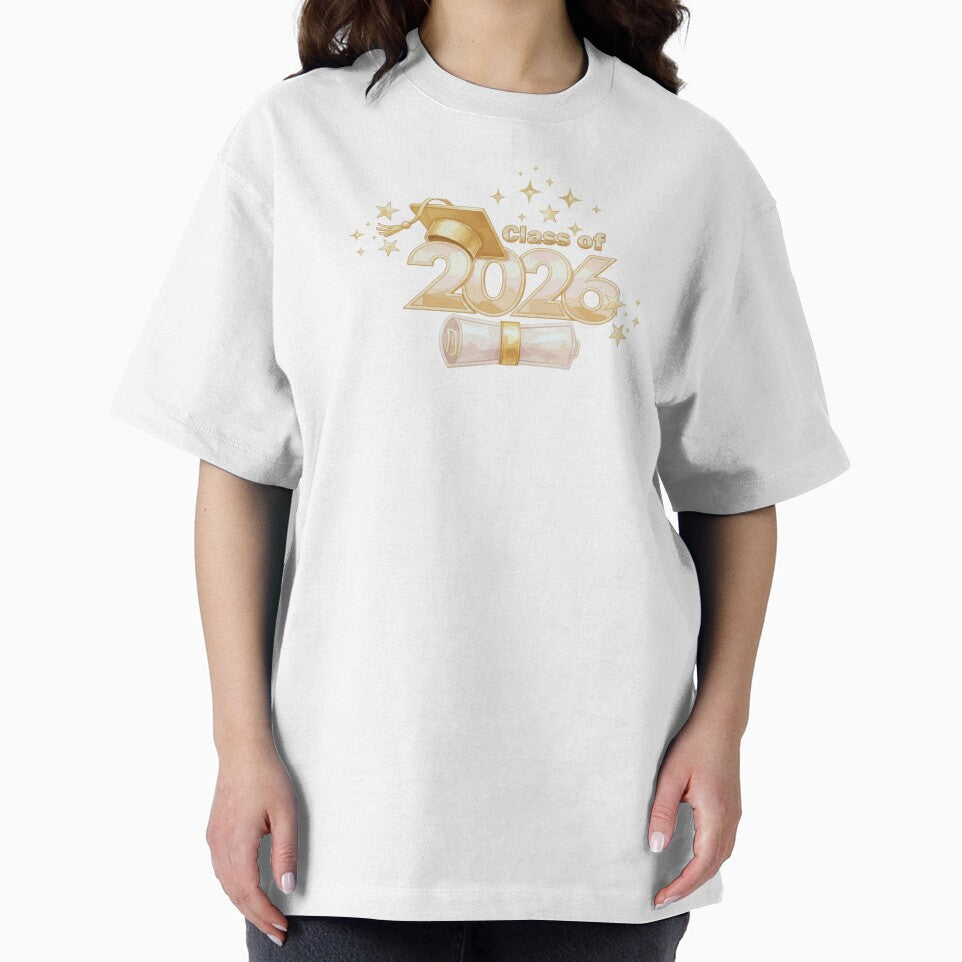 Class of 2026 Graduate with Gold Graduation Hat, Diploma & Stars III by JeweledDesigns