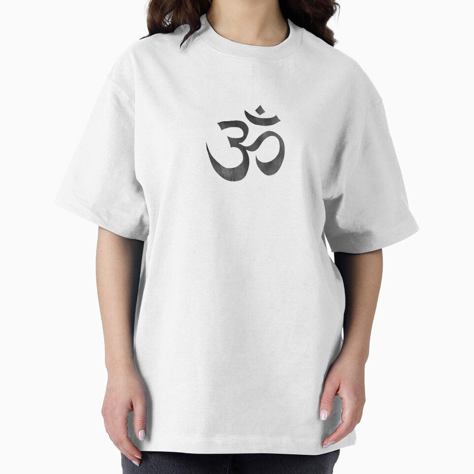 Om symbol in black, spiritual symbol, mantra Ohm, yoga by Prints Actually