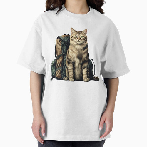 Adventure Cat with Backpack – Hiking Cat Travel Lover Cute Outdoor Design by Paty S Lima