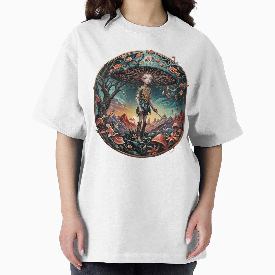 Mystical Mushroom Warrior – Surreal Fantasy Art Illustration by Mysterium AI