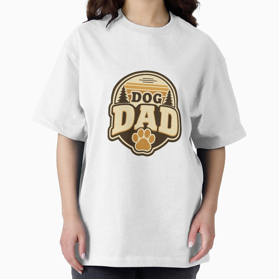 Retro Dog Dad Paw Print Father's Day Gift by Peak Pop Studio.