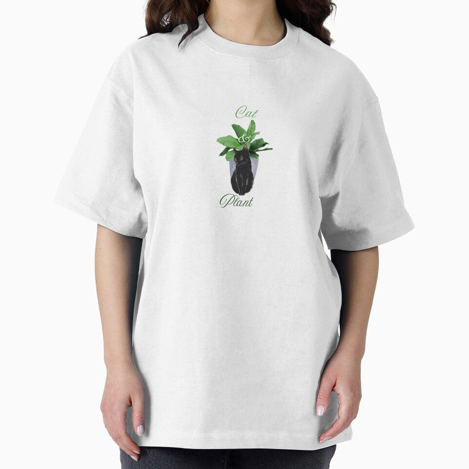 Cat and Plant by Gemini Dazzling Arts