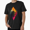 Geometric Glitch Chaos – Abstract Digital Art T-Shirt & Bold Modern by paulo silveira