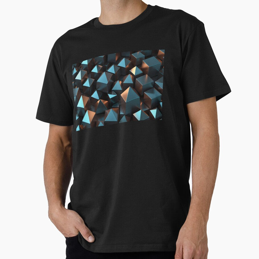 Futuristic 3D Cubes & Pyramids – Metallic Minimalist Design by johndesignwaves