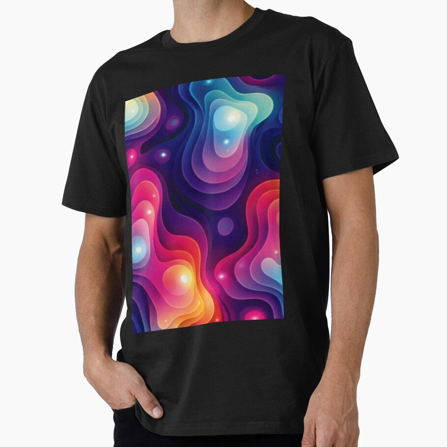 Neon Layered Abstract Blob Pattern by Raddoodles