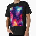 Neon Layered Abstract Blob Pattern by Raddoodles