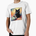Black Cat drinking coffee by The Coffee Critters
