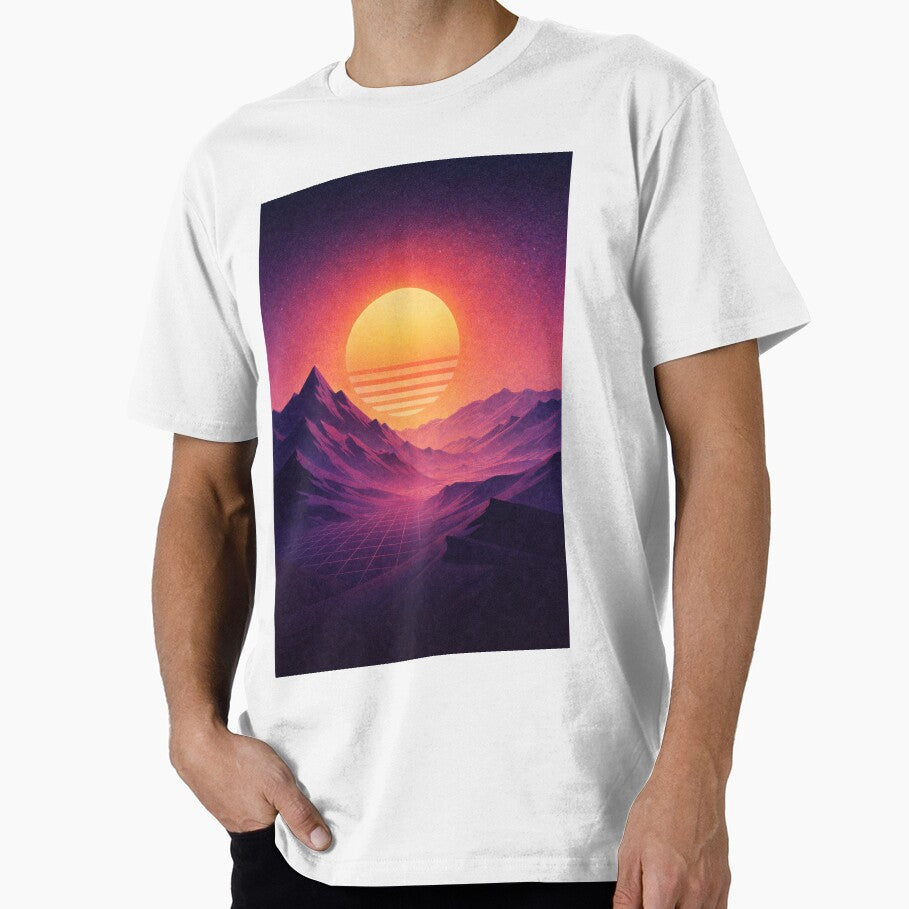 Retrowave Neon Mountains by kurtulushstudio