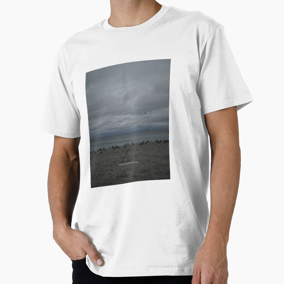 Moody Ocean Aesthetic with Quote “Everything Feels Far Away” by annytsuj