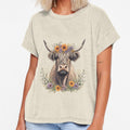 Flower Crown Highland Cow by ColourCove