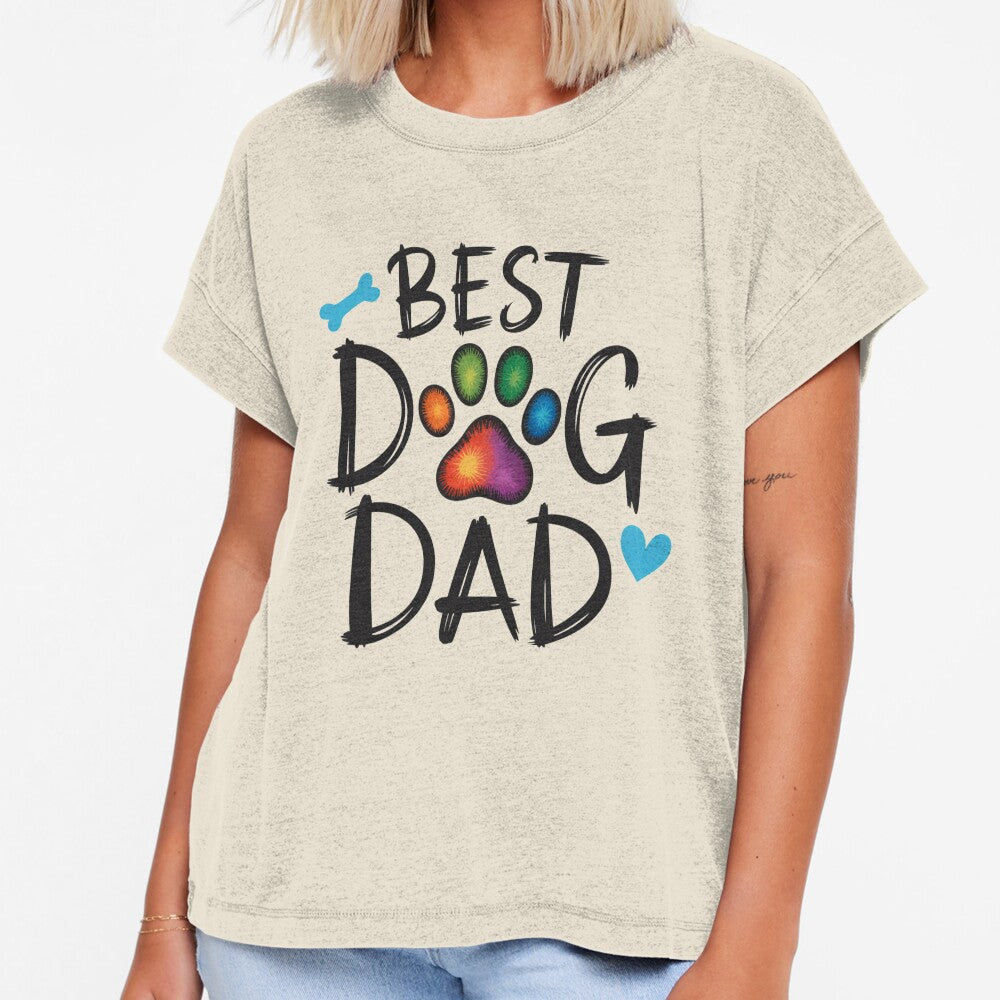 Best Dog Dad Paw Print by Odd Culture Supply