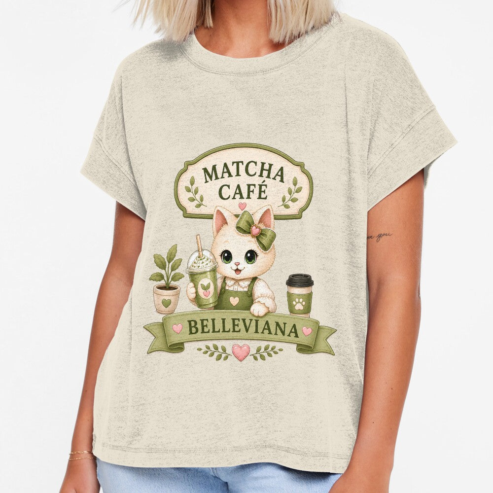 Cute Matcha Cat Gift by belleviana