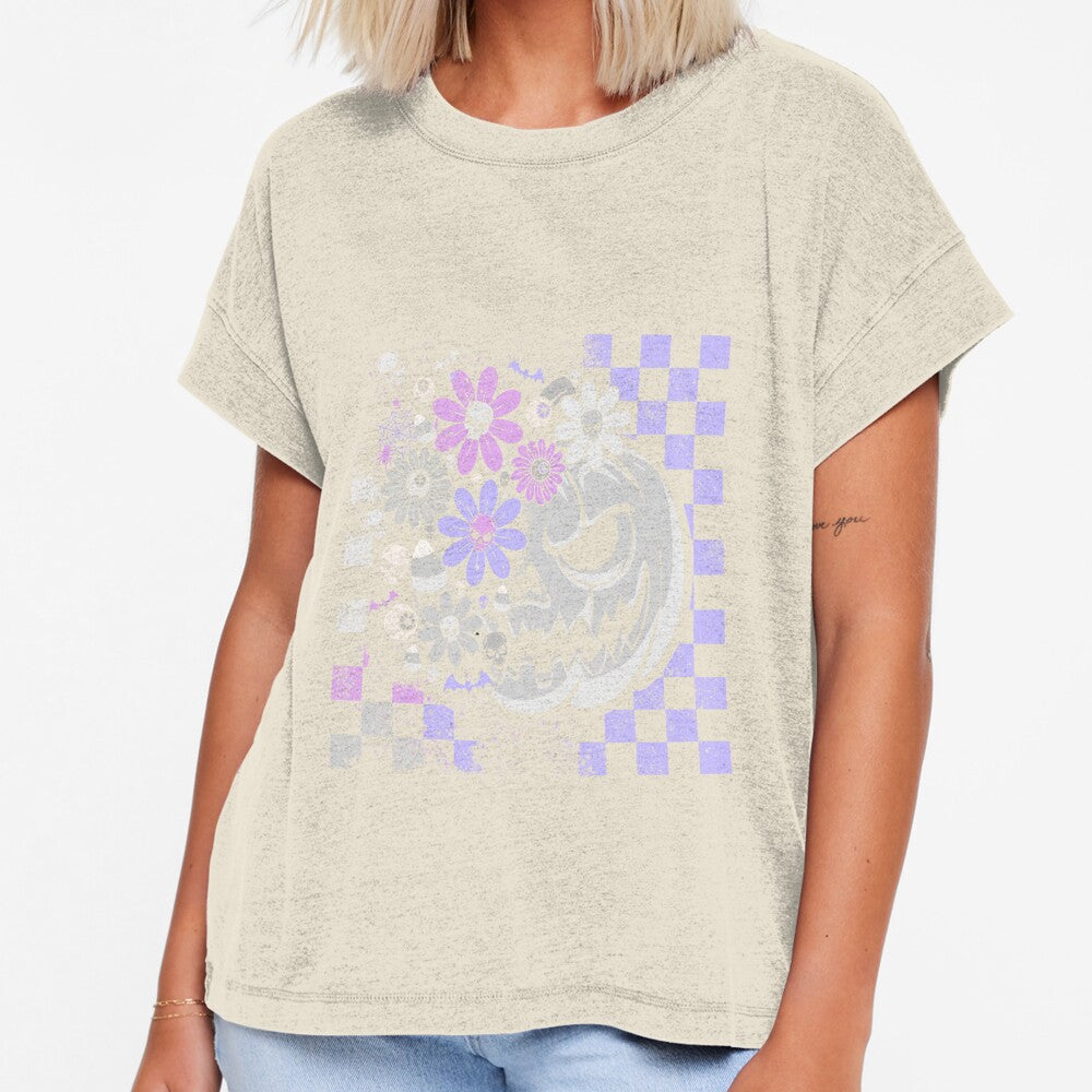Pastel Goth Pumpkin – Skulls & Flowers Halloween Design by The Sandy Design Store