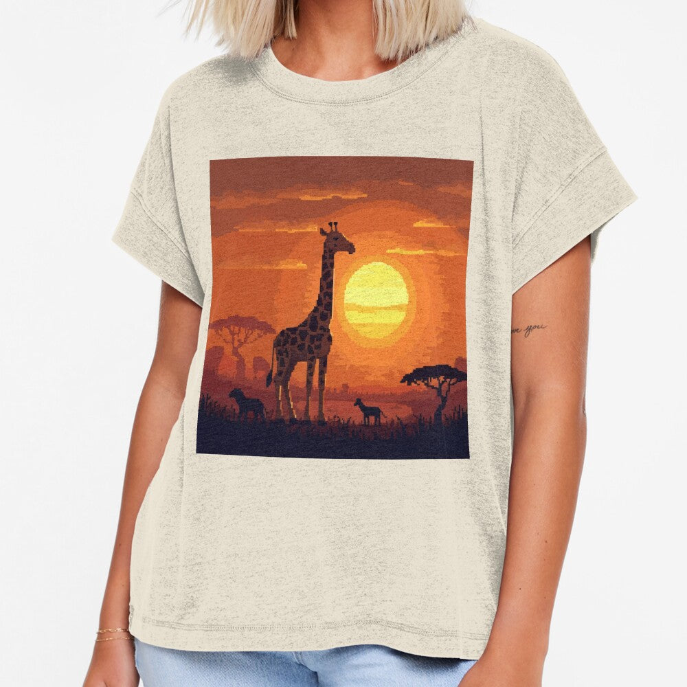 Giraffe at Dusk in Pixel Dreams by NaturePixel