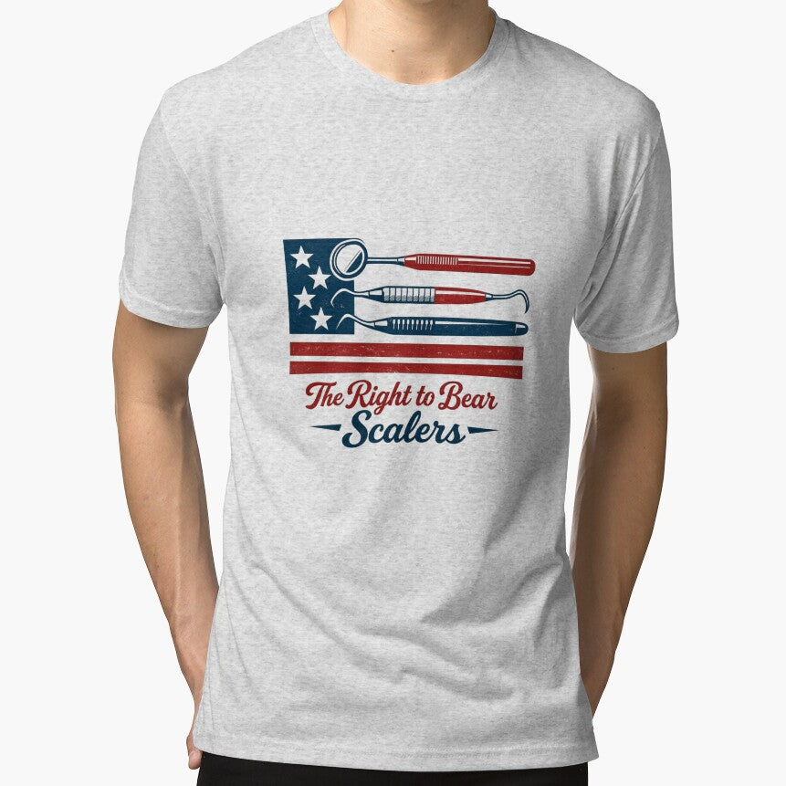 The Right to Bear Scalers Funny Dentist 4th of July Shirt Dental Hygienist Gift by Print Loft