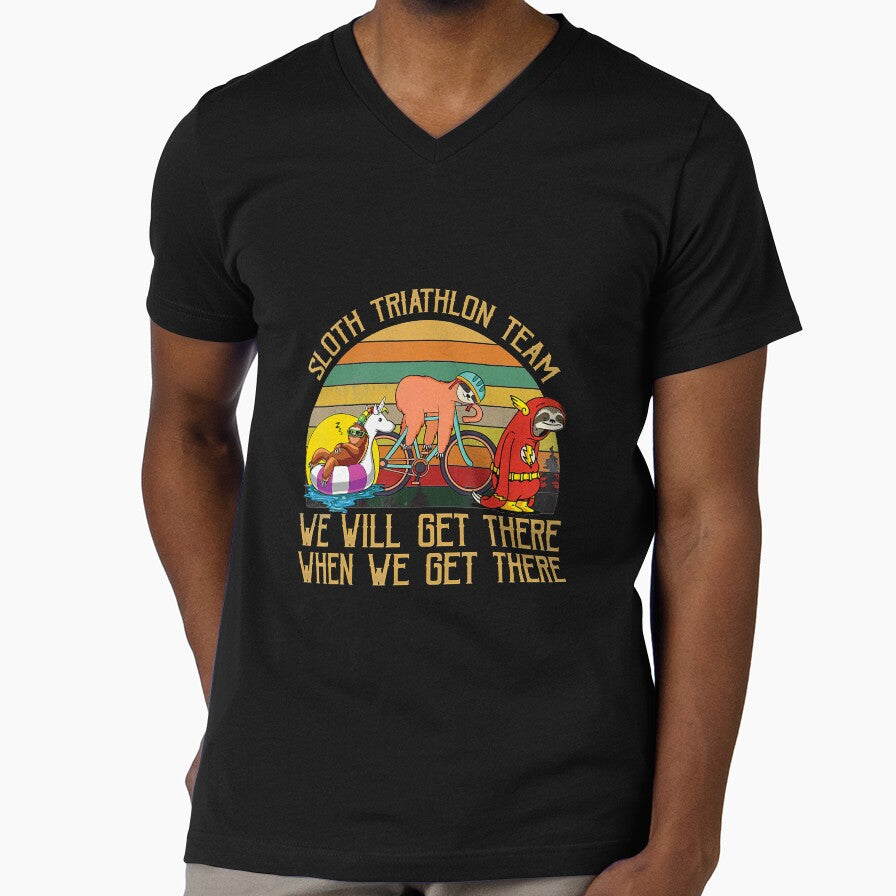 Sloth Triathlon Team We Will Get There Sloth Lazy Cute Slow Funny Sleeping Sleep Nap by WanitaDesign