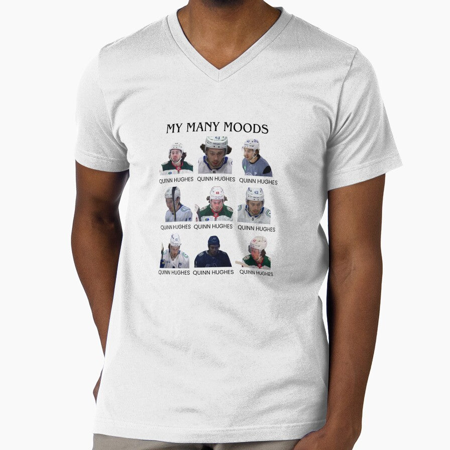Quinn Hughes Many Moods Hockey by meggyeggymoo