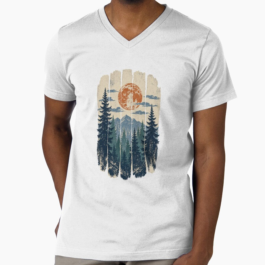 Pine Forest Under the Full Moon by VisualArtsOasis